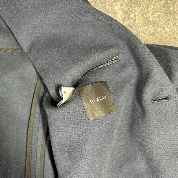 01.ALGO Blazer Mens Large Two Button Front Sport Coat Stretch Cotton Stitch Fix - Picture 4 of 9